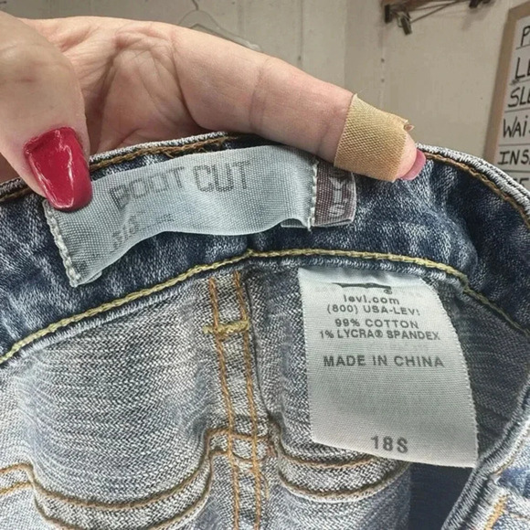 Vintage Levis‎ 515 Boot Cut Womens Jeans Mid Rise Blue Denim Plus Size 18S - Picture 4 of 6